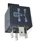 RELEVADOR  4 TERMINALES UNIVERSAL 12V 40A   HELLA  CON BASE       CODIGO 32184