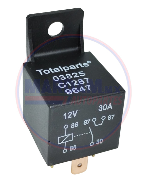 RELEVADOR  5 TERMINALES UNIVERSAL 12V 30A  TOTAL PARTS     CODIGO 32186