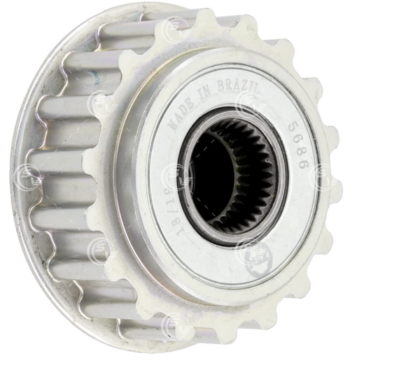 POLEA ALTERNADOR DE CLUTCH 18 RANURAS ZEN 5686 BOSCH  VOLVO S60 S80 V60 XC60 CX70 09-12 LAND ROVER FREELANDER  24-91335    CODIGO 24-91335