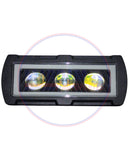 FARO LED RECTANGULAR 12/24V   3 LEDS AMBAR BLANCO  STROBO Medidas:12,5cm x 7cm x 6,5cm CODIGO DJ1115BAF