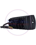 FARO LED RECTANGULAR 12/24V   3 LEDS AMBAR BLANCO  STROBO Medidas:12,5cm x 7cm x 6,5cm CODIGO DJ1115BAF