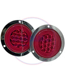 PLAFON LED REDONDO  ATORNILLAR 13.5CM ROJO CROMADO GRANDE OJO ANGEL 12LED    CODIGO IOLLPL018