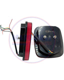 PLAFON LED CUADRADO CALAVERA DE JEEP PLASTICO 17.00CM  ROJO/BCO 16LED  CODIGO IOLLPL077