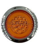 PLAFON LED REDONDO  ATORNILLAR 13.6CM AMBAR  CROMADO GRANDE OJO ANGEL  14LED  CODIGO IOLLPL079