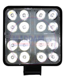 FARO LED CUADRADO 12/24V 16 LEDS BLANCO Y AMBAR ESTROBO CODIGO LED-FARO034-2