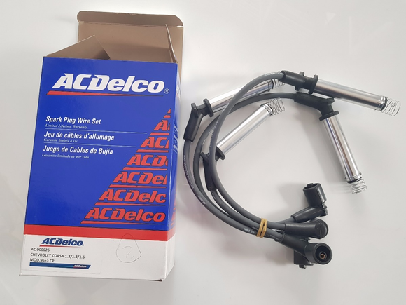 CABLES BUJIA CHEVY CORSA 1.8 MERIVA 1.8 TORNADO 1.8  94/07  AC DELCO     CODIGO 0M16HS0E