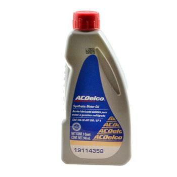 ACEITE MOTOR    5W30 LITRO SINTETICO  AC DELCO         CODIGO 19114358