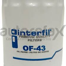 FILTRO ACEITE AFINACION  CHRYSLER VOYAGER CIRRUS  CARAVAN   OF-43        CODIGO MFL 228