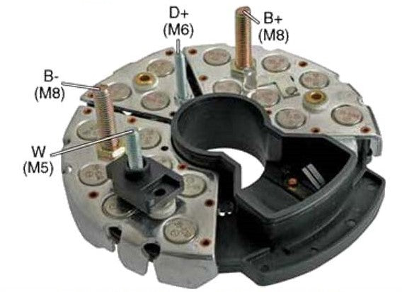 PORTA DIODO ALTERNADOR   BOSCH MERCEDES BENZ SCANIA 145MM  24V IBR547  1127320547   GENERICO    CODIGO 26176