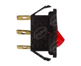 INTERRUPTOR TECLA MINI 1 PASO 3PIN  LUZ ROJA  1609R11E15A-C        CODIGO 2617400
