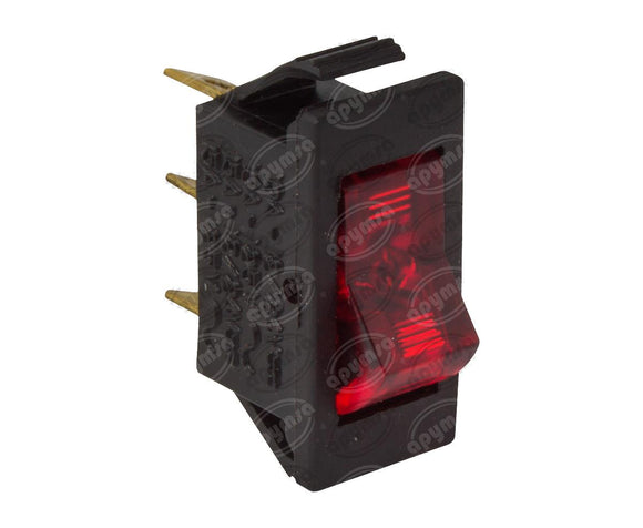 INTERRUPTOR TECLA MINI 1 PASO 3PIN  LUZ ROJA  1609R11E15A-C        CODIGO 2617400