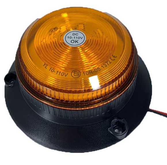 TORRETA MONTACARGAS AMBAR VASO MEDIANO 12V Y 24V 12 LED    CODIGO TOR-LED707846