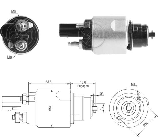 SOLENOIDE MARCHA VALEO VW AMAROK ZM 3-498 CODIGO 3726706