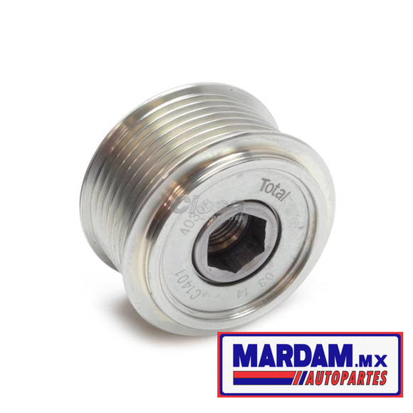 POLEA ALTERNADOR DE CLUTCH 7 RANURAS ZEN 5431 HITACHI NISSAN URVAN DIESEL 2.5L 3.0L 08/12  23151MA00A       CODIGO 40308