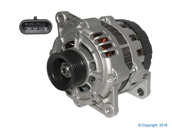 ALTERNADOR DELCO CHEVROLET AVEO 1.6L  04/05  2 TERMINALES  80A  LESTER 8483      CODIGO 02049