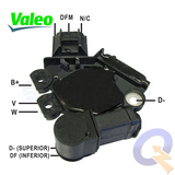REGULADOR ALTERNADOR VALEO CHEVY CORSA TORNADO MERIVA 04/09 90A   557500          CODIGO 3247500
