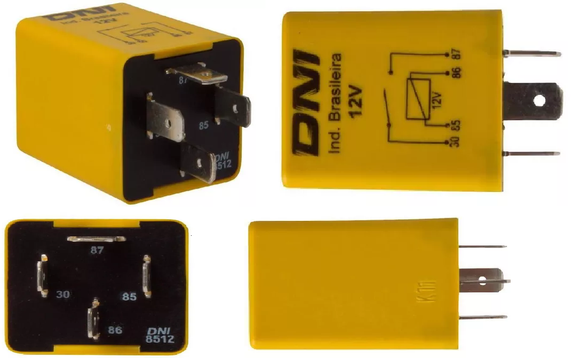 RELEVADOR  4 TERMINALES MOTOVENTILADOR CHEVY AMARILLO  DNI GENERICO         CODIGO 93235361GEN