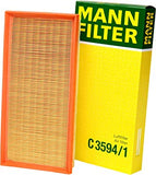 FILTRO AIRE AFINACION  VOLVO   S40 V40 TURBO 1.9 4 CIL  2000-2004 RECTANG  MANN       CODIGO C-3594/1