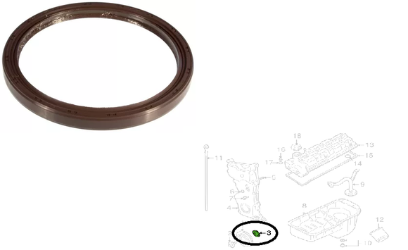 RETEN CIGUEÑAL CHEVROLET TRACKER TRASERO GM    CODIGO 91176515