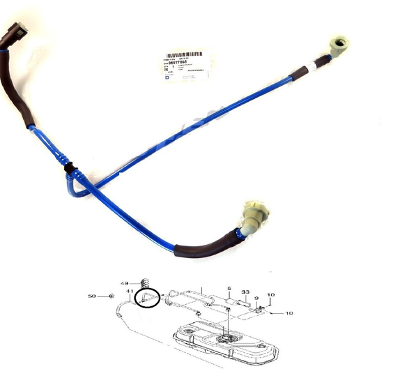 MANGUERA CHEVROLET AVEO TUBO RETORNO GASOLINA    CODIGO 95977865