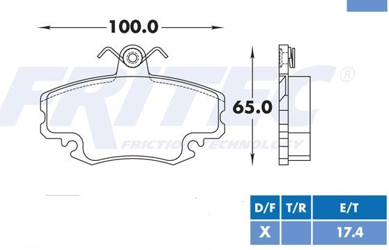 BALATAS NISSAN PLATINA CLIO APRIO 07/10     CODIGO FD2-8256-D1146