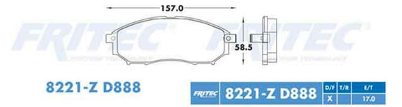 BALATAS NISSAN INFINTI EX35 RENAULT  DELANTERA 08/17    CODIGO SPC-8221-Z-D888