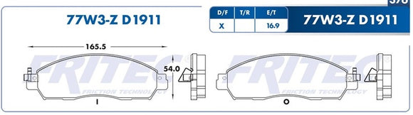 BALATAS NISSAN D23 NP300 FRONTIER 16/17     CODIGO SHD9141-Z