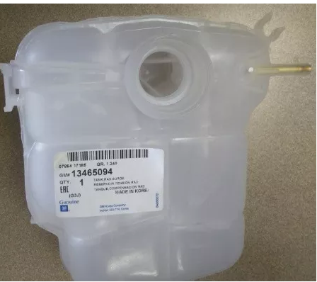 DEPOSITO RADIADOR CHEVROLET CRUZE 10/13 BUICK VERANO 12/13      CODIGO 13465094