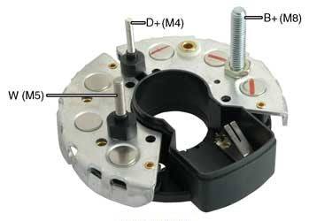 PORTA DIODO ALTERNADOR   BOSCH MERCEDES B. FAMSA 12V  IBR315    1127320909     CODIGO 26177