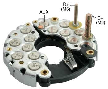 PORTA DIODO ALTERNADOR   BOSCH CHRYSLER P/UP DODGE 120MM 100A  IBR337  1127320584      CODIGO IBR337