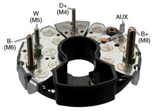 PORTA DIODO ALTERNADOR   BOSCH MERCEDES BENZ CATERPILLAR 125MM  12V 90A  IBR341  1127320654      CODIGO 26175