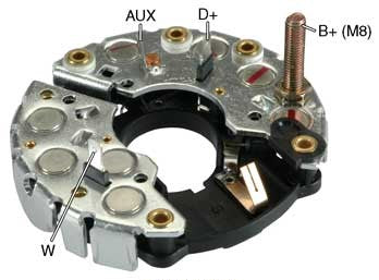 PORTA DIODO ALTERNADOR   BOSCH VW GOLF JETA AUDI A3  FORD 120MM 12V  90A  IBR350 1127320701      CODIGO 26303