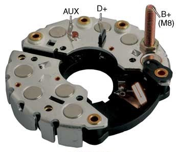 PORTA DIODO ALTERNADOR   BOSCH VW GOLF JETTA AUDI A3  120MM  12V  IBR351  1127320700      CODIGO 26304