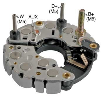 PORTA DIODO ALTERNADOR   BOSCH NAVISTAR CATERPILLAR  120MM 12V 100A  IBR353  1127320564      CODIGO 26190
