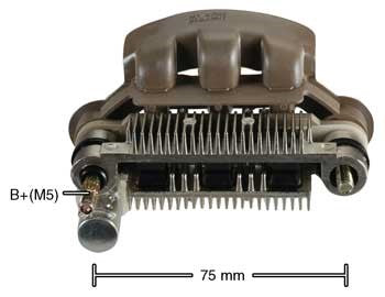 PORTA DIODO ALTERNADOR   MITSUBISHI MAZDA FORD 122MM 12V 150A  IMR12202  L11272    CODIGO IMR12202