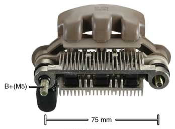 PORTA DIODO ALTERNADOR   MITSUBISHI NISSAN SENTRA MAZDA  75MM 12V 70A   IMR7552       CODIGO 26266