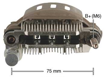 PORTA DIODO ALTERNADOR   MITSUBISHI CHRYSLER ATOS LIBERTY 75MM 12V 40A-65A   IMR7588      CODIGO 26120