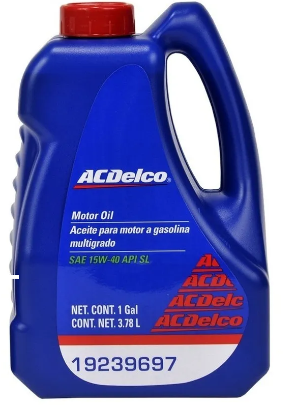 ACEITE MOTOR   15W40 GARRAFA 5 LITROS  AC DELCO.        CODIGO 19239697