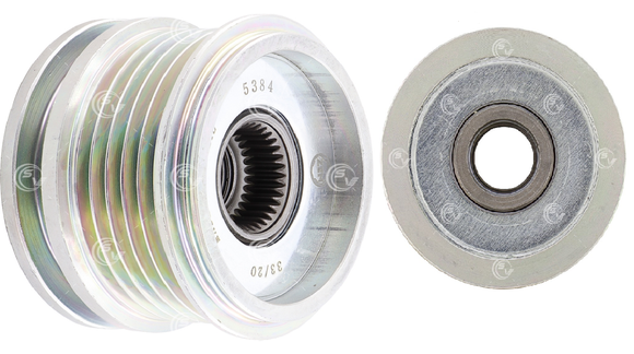 POLEA ALTERNADOR DE CLUTCH 5 RANURAS ZEN 5384  BOSCH VW POLO LUPO  24-91257      CODIGO P5384