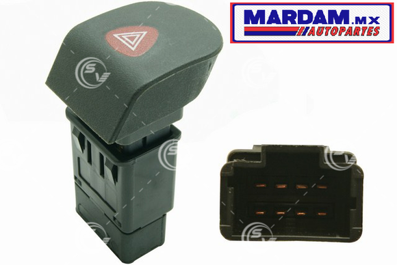 SWITCH HAZARD NISSAN PLATINA CLIO RENAULT KANGOO 01/11 1.6/2.0L 8PIN        CODIGO S0401064