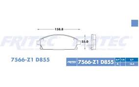BALATAS NISSAN INFINITI TRUCK  XTRAIL PATHFINDER QX4 QX45   DELANTERA 96/003         CODIGO SPC-7566-Z1-D855