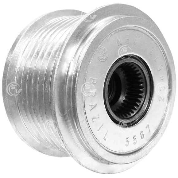 POLEA ALTERNADOR DE CLUTCH 7 RANURAS ZEN 5567 DENSO TOYOTA HILUX HIACE 01/10 CODIGO 24-82114