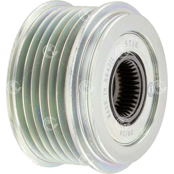 POLEA ALTERNADOR DE CLUTCH 6 RANURAS ZEN 5716 VALEO HYUNDAI ELANTRA KIA FORTE SOUL 12/16   CODIGO P5716