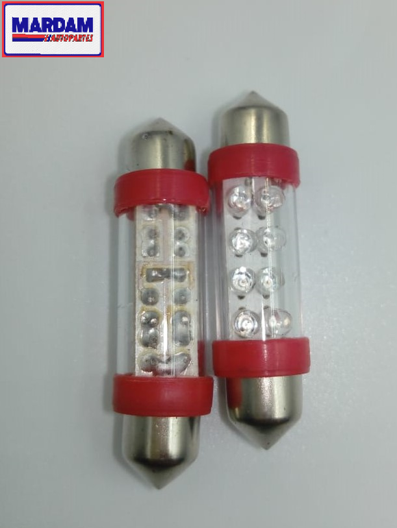 FOCO FUSIBLE LUZ INTERIOR 8 LEDS  MEDIANO ROJO      CODIGO 17124
