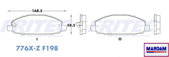 BALATAS NISSAN  URVAN  II  DELANTERA 02/16 L4 2.4L 2.5L 3.0L  CODIGO SHD-776X-Z-F198