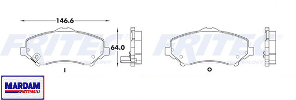 BALATAS CHRYSLER DODGE  DURANGO TOWN & COUNTRY  LIBERTY WRANGLER JOURNEY  DELANTERA  09/10  CODIGO SPC-8481-Z-D1327