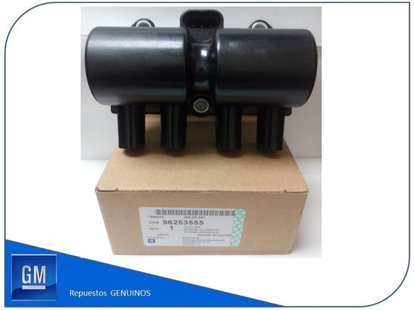 BOBINA  CHEVY OVALADA 3 TERMINALES  C2 AVEO LUV CORSA MERIVA MATIZ SPARK OPTRA PONTIAC G3 TRAKER 1.6L  04/13  UF503   GM Parts       CODIGO 96253555