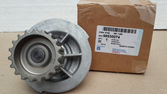 BOMBA AGUA CHEVROLET AVEO 1.6L 4CIL 08/16 AC DELCO No 19314860      CODIGO 96930074