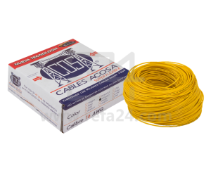 CABLE PLASTICO #16 AMARILLO   (X METRO)  CODIGO 11713-AMARILLO