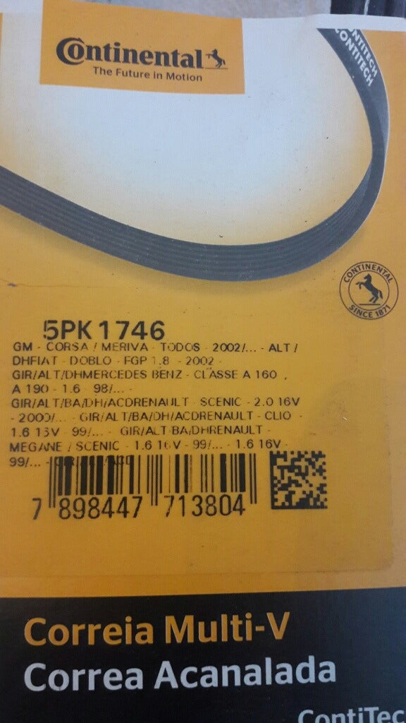 BANDA ACCESORIOS CHEVROLET CORSA S/AIRE MERIVA  D.H. 03 ->     CODIGO 93363909